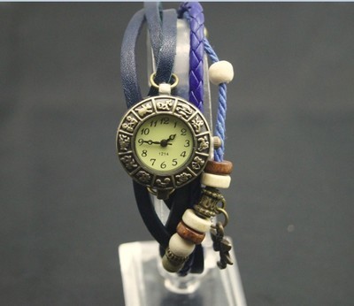 復(fù)古風(fēng)潮新選擇 特價(jià)銷售最新流行款真皮皮帶編制吊墜表